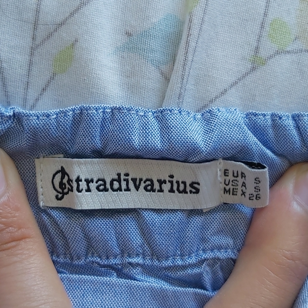stradivarius Light Blue Ruffle Mini Skirt - Picture 3 of 3